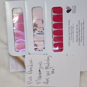 Color Street Flamingo summer nail strip pink bundle